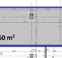 Grundriss eines 60 m² großen Geschäftsraums am Friedensplatz in Senec.