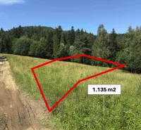 Grundstück am Waldrand im Gebiet von Stará Ľubovňa, mit einer ausgewiesenen Fläche von 1.135 m², Besondere Immobilien.