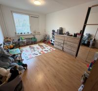 Kinderzimmer mit Spielzeug und Holzboden in einer 3-Zimmer-Wohnung.