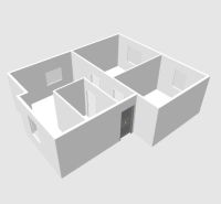 Grundriss einer 2-Zimmer-Wohnung in Telince mit einfacher Raumaufteilung.