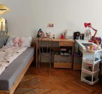 Studentenzimmer in einer Einzimmerwohnung mit Holzboden und einfacher Möblierung.