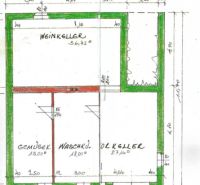 Grundriss eines Einfamilienhauses in Illmitz mit vier Zimmern im Weinkeller.