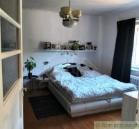 Schlafzimmer mit Doppelbett, Pflanze und Holzboden in einem Einfamilienhaus.