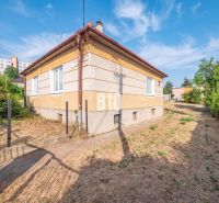 Ein Einfamilienhaus in Nitra mit einer grasbewachsenen Umgebung, daneben führt ein schmaler Weg.