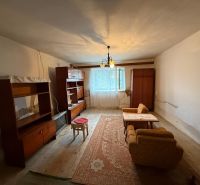 Ein Zimmer in einem Einfamilienhaus mit Möbeln auf einem Boden mit Holzdekor und einem Teppich.