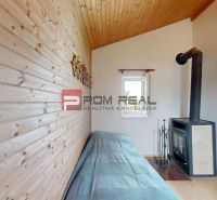 Innenraum einer Hütte mit Blick auf den Kamin, Holzverkleidung und Sofa.