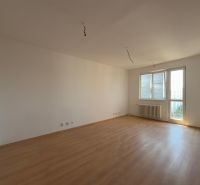 Ein geräumiges Zimmer mit einem Holzboden-Dekor in einer 2-Zimmer-Wohnung.