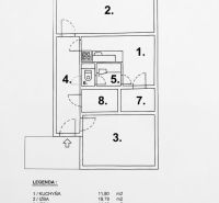 Grundriss einer 2-Zimmer-Wohnung mit Balkon, Küche und Ankleideraum auf 65,15 m².