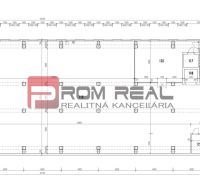 Grundriss des Produktionsraums mit Darstellung der Räume und technischen Abmessungen.