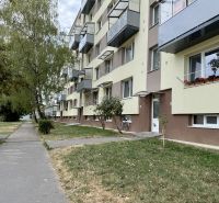 Ein Wohnhaus mit Grünflächen und einem Gehweg, gelegen in Topoľčany, umgeben von Bäumen.