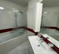 Badezimmer mit Badewanne und Duschkopf in einer 3-Zimmer-Wohnung.