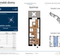 Grundriss der Ferienwohnung Javor 2 mit der Anordnung 3+kk und Terrasse.