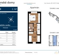 Grundriss der Ferienwohnung mit einer Fläche von 66,4 m² im zweiten Stock.