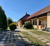 Ein Einfamilienhaus in Nadlice mit Bäumen und befestigten Flächen im gepflegten Hof.