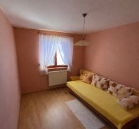 Ein Zimmer mit Holzboden-Dekor und einem Sofa in einem Einfamilienhaus.