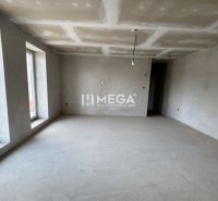 Innenraum eines Einfamilienhauses mit neutralem Boden und großem Fenster, bereit für Anpassungen.