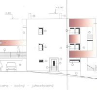 Seitenansicht eines Einfamilienhauses in der Janka Kráľa Straße in Humenné mit Parkfläche.