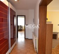 Flur mit Einbauschrank und Boden in Holzoptik in einem Einfamilienhaus.