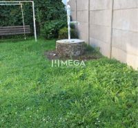 Garten mit Rasen und Brunnen bei einem Einfamilienhaus in der Staničná-Straße in Belá nad Cirochou.