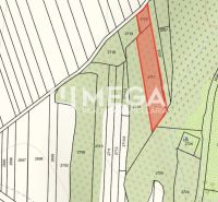 Katasterkarte im Bereich Jasenov, Jasenov Straße, mit hervorgehobener Fläche für besondere Immobilien.