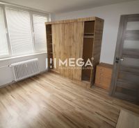 Innenraum einer 3-Zimmer-Wohnung mit Holzelementen und einem großen Schrank.