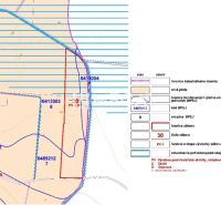 Katasterkarte von besonderen Immobilien mit Grenzen und Parzellennummern.
