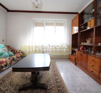 Wohnzimmer mit Teppichen, Schlafsofa und Möbeln in einem Einfamilienhaus.