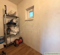 Lagerregal mit Werkzeugen und Boden mit Holzdekor in der Hütte.