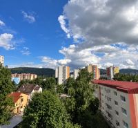 Blick auf die Plattenbauten und das Grün in Dubnica nad Váhom in der Straße Centrum I.