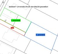 Grundstücksplan in der Štefánikova-Straße in Krušovce für Wohnzwecke.