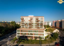 Wohnungsbau in Bratislava - Ružinov in der Mierová-Straße mit moderner Architektur.