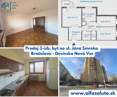 Kaufen 3-Zimmer-Wohnung, 3-Zimmer-Wohnung, Jána Smreka, Bratislava - D