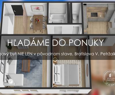 Kaufen 2-Zimmer-Wohnung, 2-Zimmer-Wohnung, Romanova, Bratislava - Petr