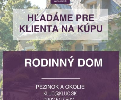 Suche Einfamilienhaus, Einfamilienhaus, Pezinok, Slowakei