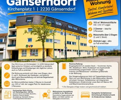 Maisonettenwohnung mit Loggia im Zentrum Gänserndorf