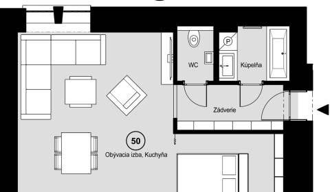 1-Zimmer-Wohnung, Vrbovská cesta, zu verkaufen, Piešťany, Slowakei