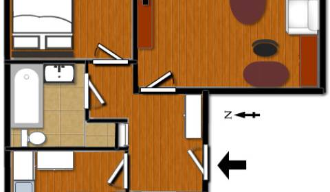 3 Zimmer Wohnung, Poľnohospodárska, zu verkaufen, Bratislava - Vrakuňa