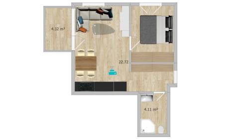 2-Zimmer-Wohnung, Agátová, zu verkaufen, Bratislava - Dúbravka, Slowak