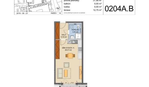 1-Zimmer-Wohnung, Jégého, zu verkaufen, Bratislava - Ružinov, Slowakei