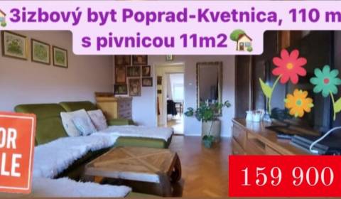 3-Zimmer-Wohnung, Kvetnica, zu verkaufen, Poprad, Slowakei