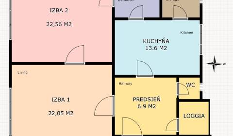 2-Zimmer-Wohnung, Dopravná, zu verkaufen, Bratislava - Rača, Slowakei