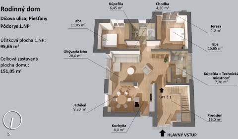 3-Zimmer-Wohnung, Díčova, zu verkaufen, Piešťany, Slowakei