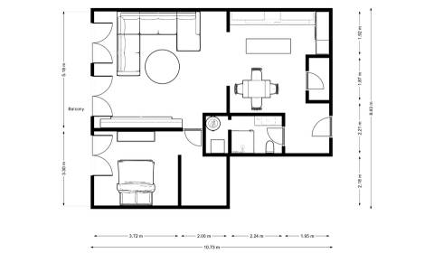 Priestranný moderne riešený 2-izb. byt v novostavbe Piešťany 90,5m²