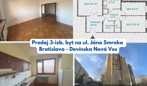 Kaufen 3-Zimmer-Wohnung, 3-Zimmer-Wohnung, Jána Smreka, Bratislava - D