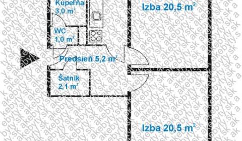 Kaufen 2-Zimmer-Wohnung, 2-Zimmer-Wohnung, Dubnická, Bratislava - Petr