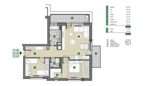 Kaufen 3-Zimmer-Wohnung, 3-Zimmer-Wohnung, Limbašská cesta, Pezinok, S