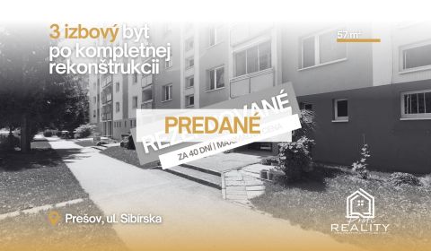 Kaufen 3-Zimmer-Wohnung, 3-Zimmer-Wohnung, Sibírska, Prešov, Slowakei