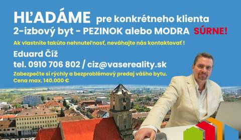 Suche 2-Zimmer-Wohnung, 2-Zimmer-Wohnung, Pezinok, Slowakei