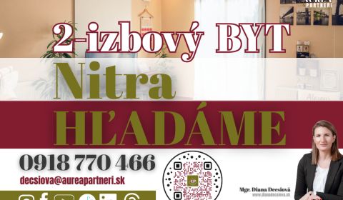 Suche 2-Zimmer-Wohnung, 2-Zimmer-Wohnung, Nitra, Slowakei