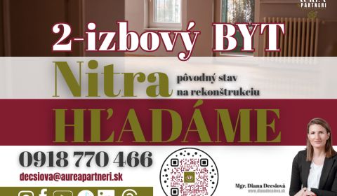 Suche 2-Zimmer-Wohnung, 2-Zimmer-Wohnung, Nitra, Slowakei